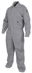 MCR Safety FR Gear Flame Resistant (FR) Coveralls Gray 100% Cotton Material Long Sleeve Contractor Coveralls (1/EA) #CCMG