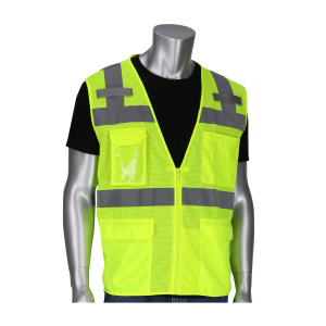 ANSI Type R Class 2 Five Pocket Surveyors Vest #302-0750-Logo (Logo Included)