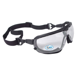Daggerâ„¢ IQ - IQuity Anti-Fog Foam Lined Safety Goggle - Black Frame - Clear IQ Anti-Fog Lens, MOQ 12 #DG1-13 (Clear IQ)