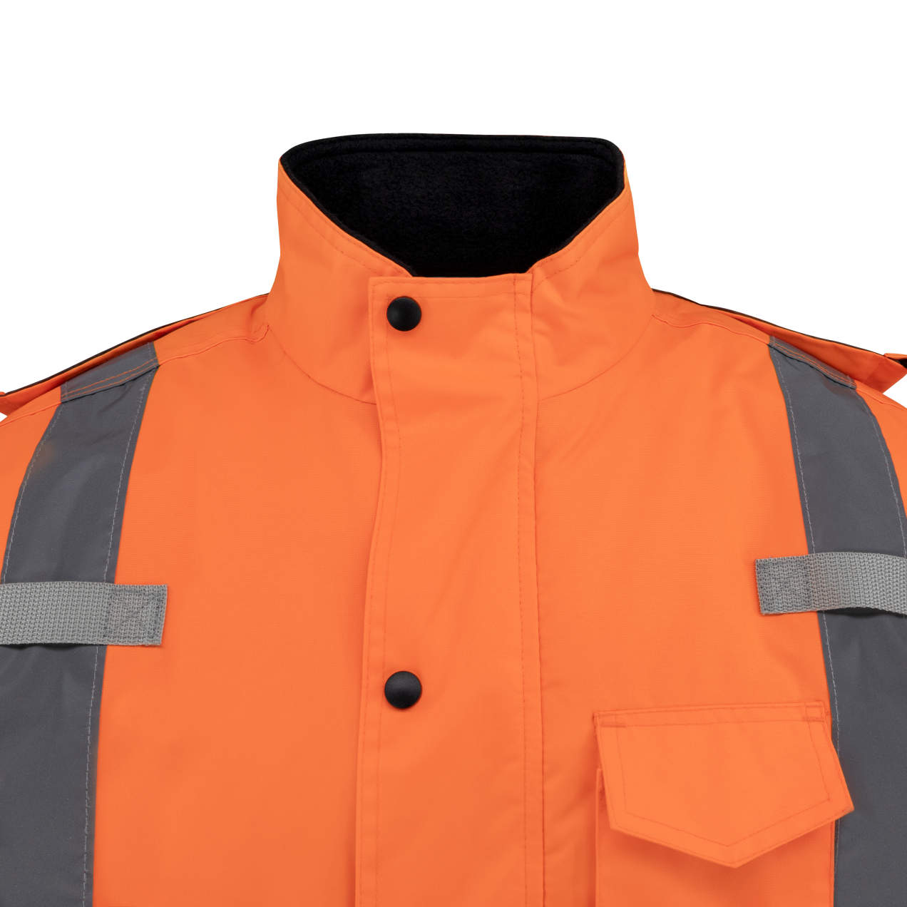 Class 3 Economy Parka with Quilted Lining - Hi-Vis Orange / Black #SJ411QB-3ZOS-Logo (Logo Included) - Image 2