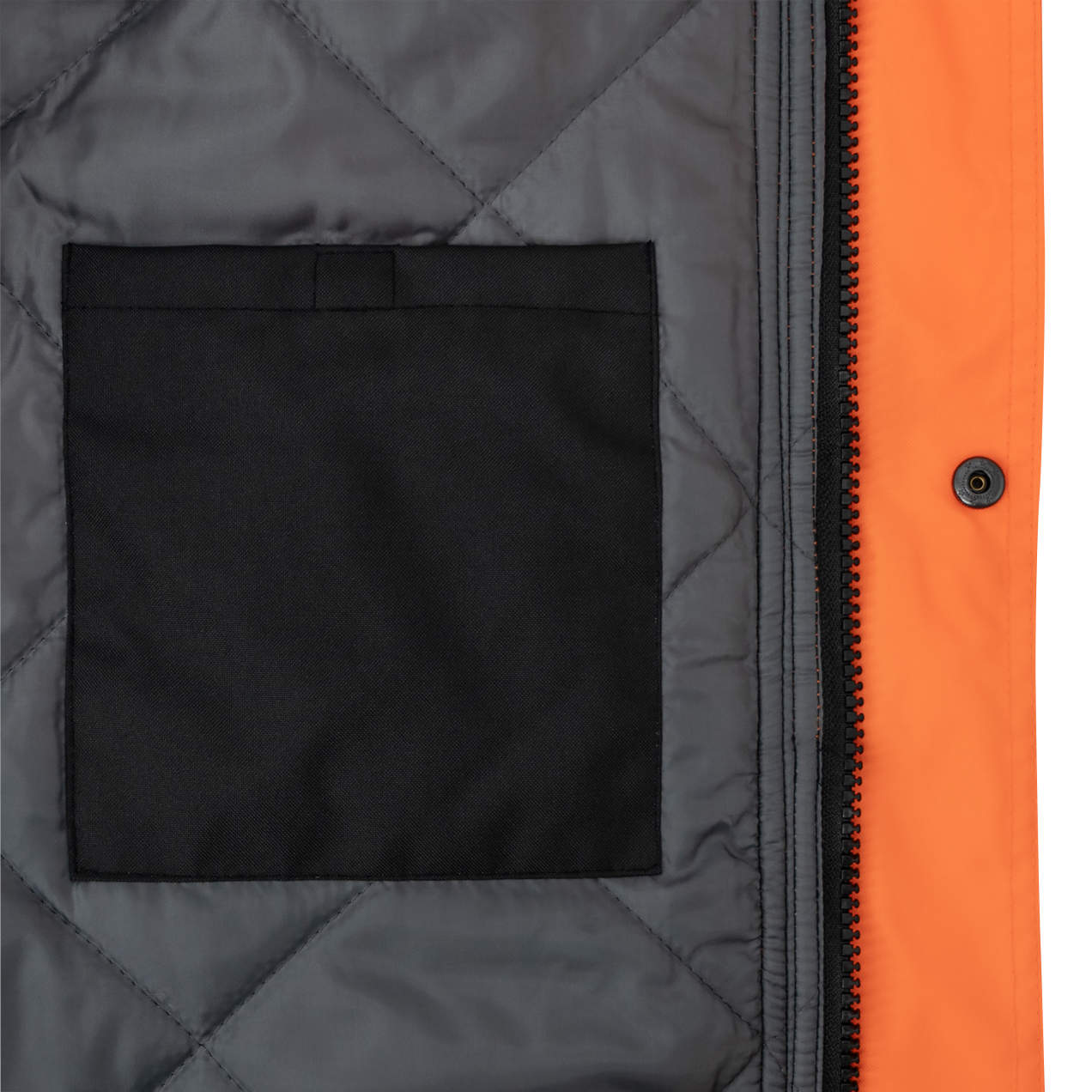 Class 3 Economy Parka with Quilted Lining - Hi-Vis Orange / Black #SJ411QB-3ZOS-Logo (Logo Included) - Image 7