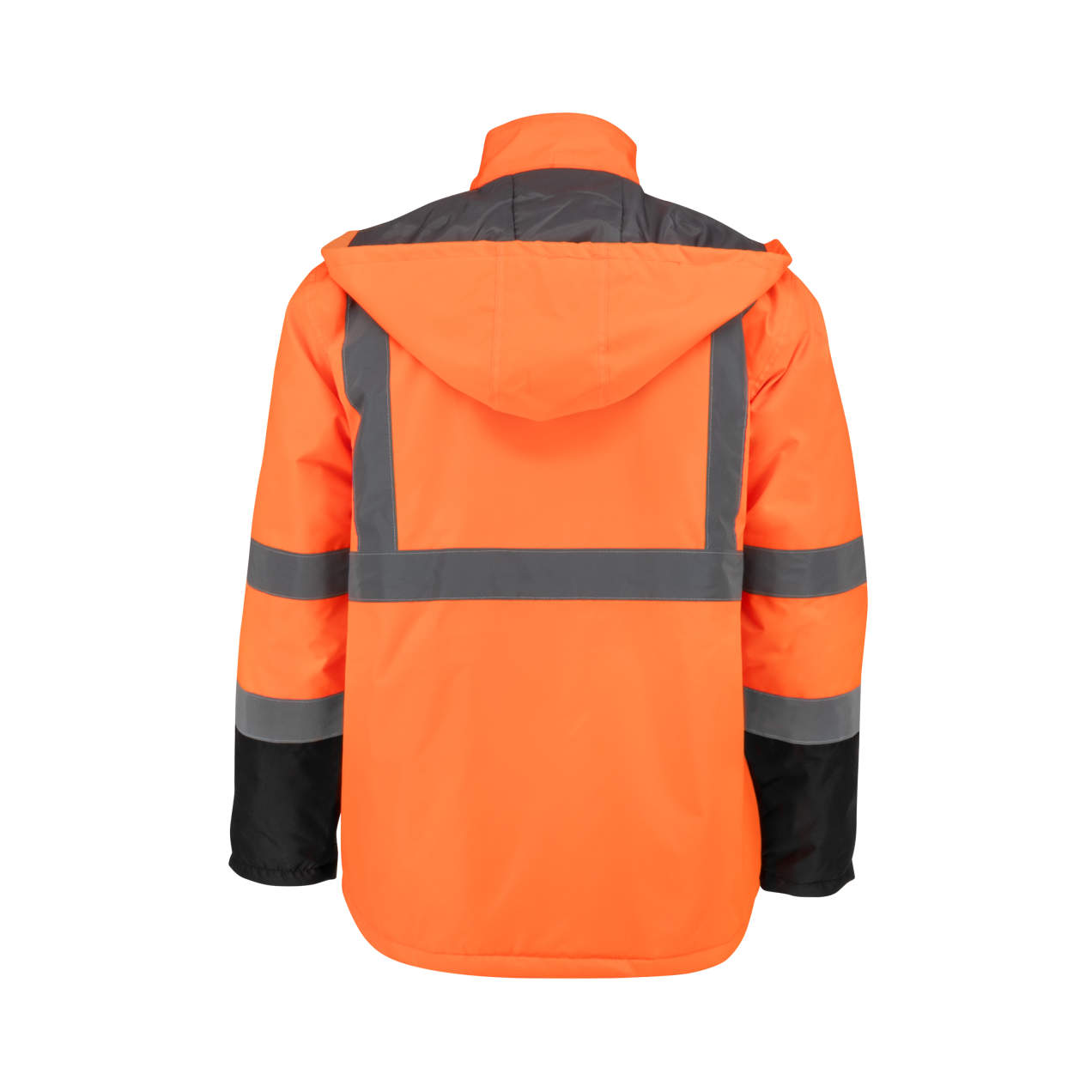 Class 3 Economy Parka with Quilted Lining - Hi-Vis Orange / Black #SJ411QB-3ZOS-Logo (Logo Included) - Image 12