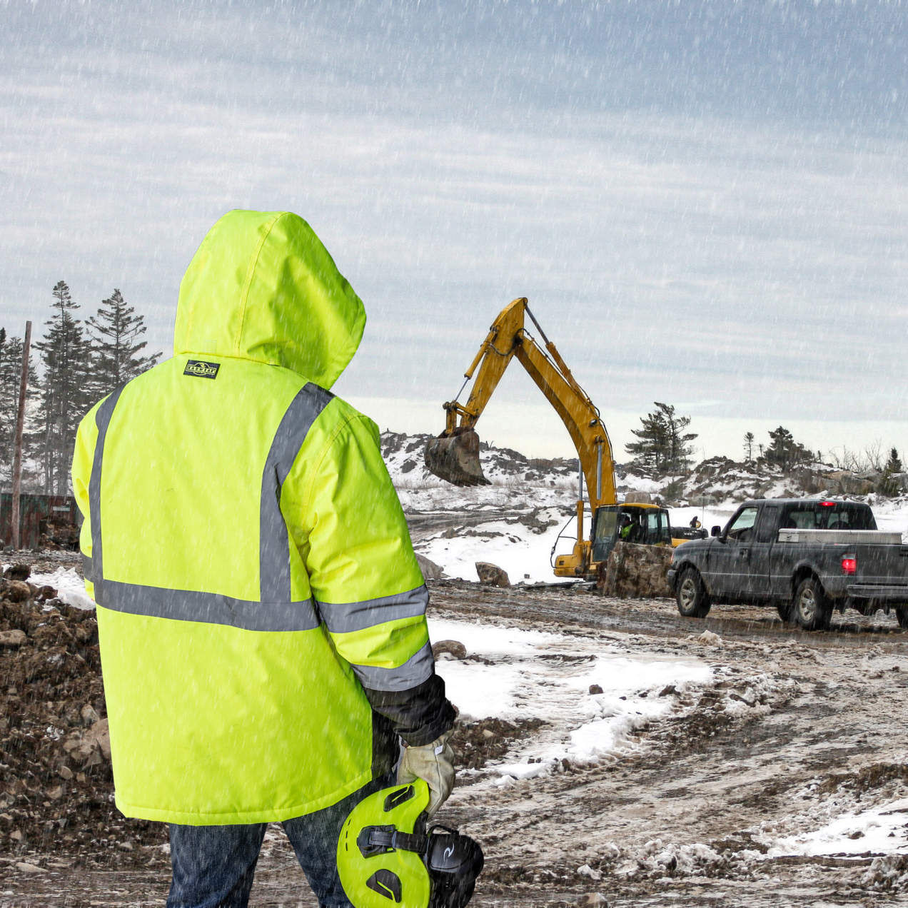 Class 3 Economy Parka with Quilted Lining - Hi-Vis Orange / Black #SJ411QB-3ZOS-Logo (Logo Included) - Image 14
