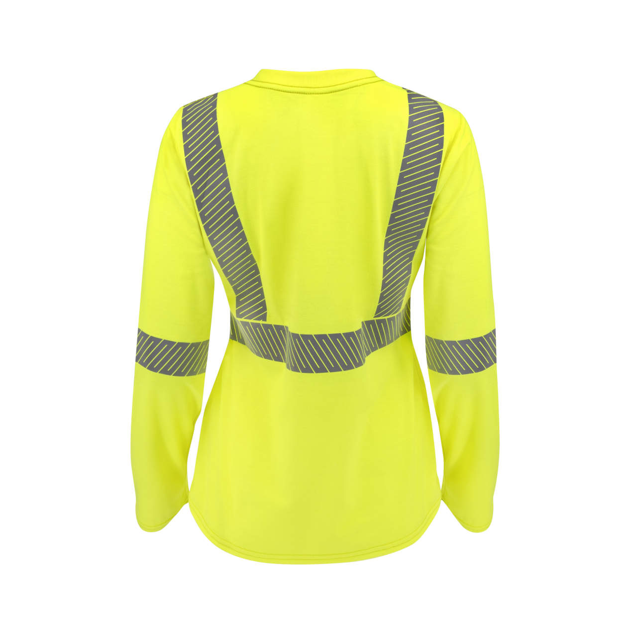 Women's Long Sleeve FR T-shirt with Class 3 Segmented Reflective Tape - Hi-Vis Green, 1/EA #ST921W-3X-Logo (Logo Included) - Image 6