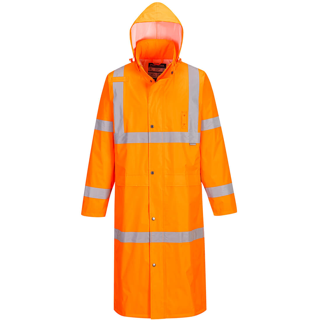 Rain Coat 48", Hi-Vis Yellow & Orange, 1 EA #UH445 - Image 3