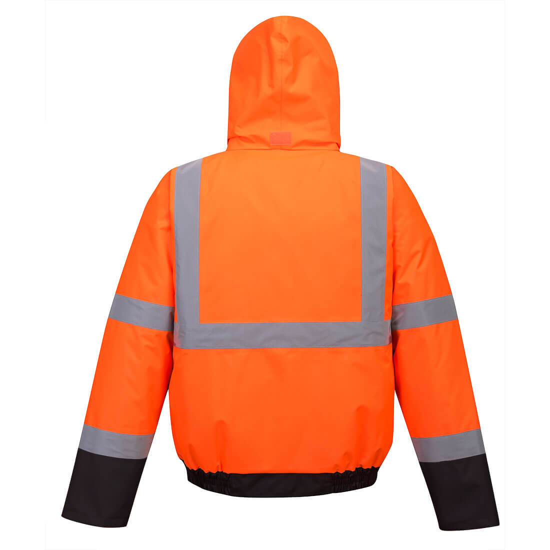 Hi-Vis Two-Tone Bomber Jacket Orange/Black - #US363OBR - Image 2
