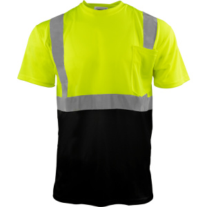 Hi Vix Tee, Safety Lime/ Black T-Shirt, 1 EA #1805-LB-Logo (Logo Included)