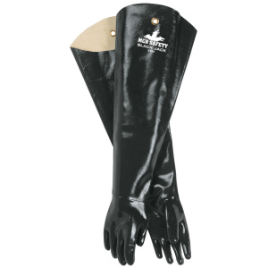 Black Jack® Series - Shoulder-length extra-long Black Neoprene Coated Work Gloves, 1 PR #6950L
