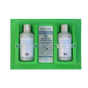 First Aid Eye Wash Wall Station with Two 32 oz. Bottles, 1 EA #19827