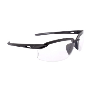 Crossfire ES5W Premium Safety Eyewear, Matte Black Frame, Clear Lens, MOQ 12, #1224W