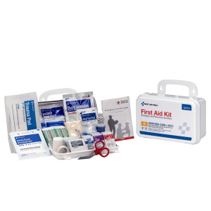 10 Person First Aid Kit, ANSI 2015 Class A, Plastic Case #90754