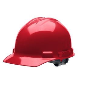 DUO™ RED CAP-STYLE HELMET, 4-POINT RATCHET SUSPENSION , 1 EA #H24R4