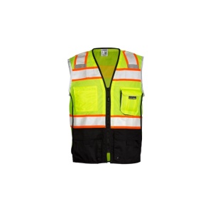 Premium Black Bottom Vest, Lime, 1 EA #1515