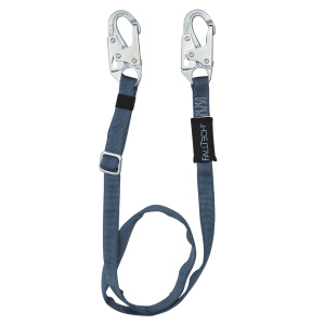 Adjustable Restraint Lanyard; Web, 4' to 6' with Snap Hooks #8209