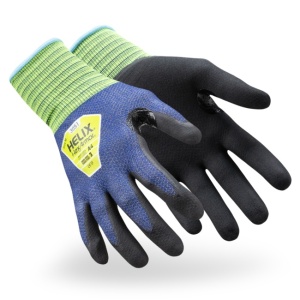 Helix 21g HPPE/Nylon Blue A4 with Black Foam Nitrile Coating, 1 PR #3051