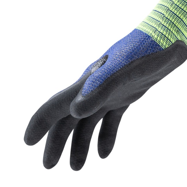 Helix 21g HPPE/Nylon Blue A4 with Black Foam Nitrile Coating, 1 PR #3051 - Image 5