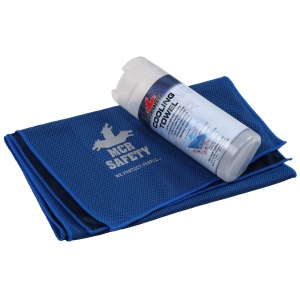 MCR Safety Cooling Gear - 1 Piece Large Blue Cooling Towel, 1 EA #CGT13