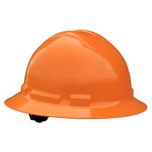 Quartzâ„¢ Full Brim 4 Point Ratchet Hard Hat - Orange, 1/EA #QHR4-ORANGE