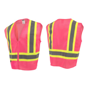 Radians SV22-1 Economy Type O Class 1 Safety Vest, Pink, 1 EA #SV22-1ZPM