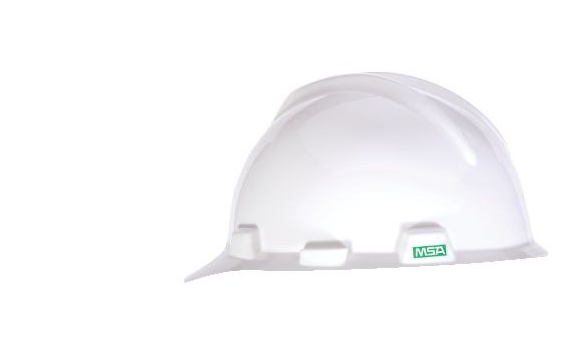 V-Gard Slotted Cap, White, w/Fas-Trac III Suspension, White, 1 EA #477482-Logo (Logo Included)