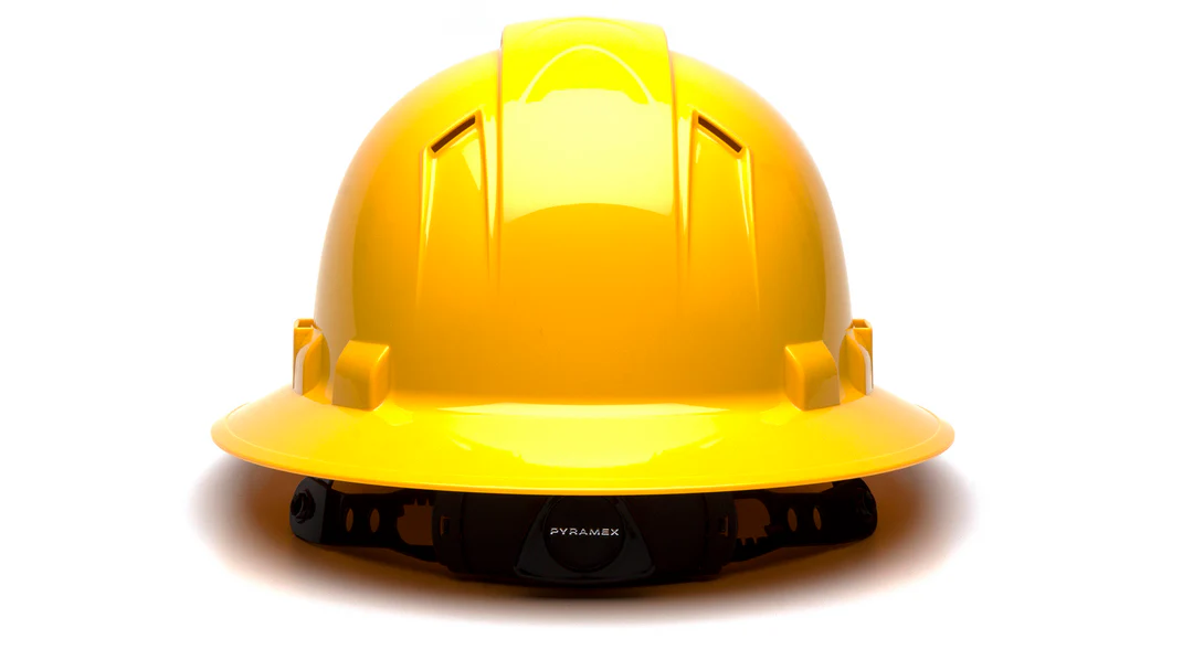 Ridgeline® Full Brim Vented hard Hat, Yellow, 1/EA, #HP54130V - Image 5