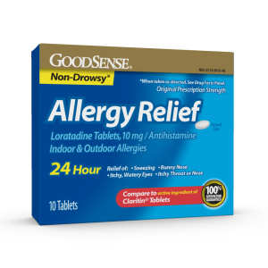 GoodSense 24-Hour Allergy Relief Loratadine 10 mg Tablets, 10/BX #LP14662